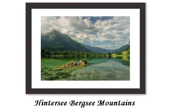 Hintersee Bergsee Mountains Framed Print